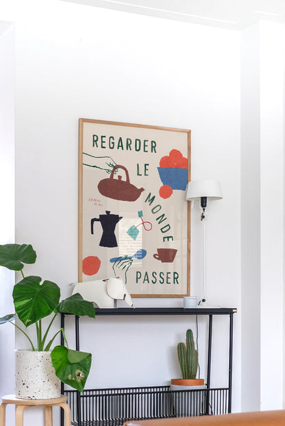 'Regarde Le Monde Passer' Art Print