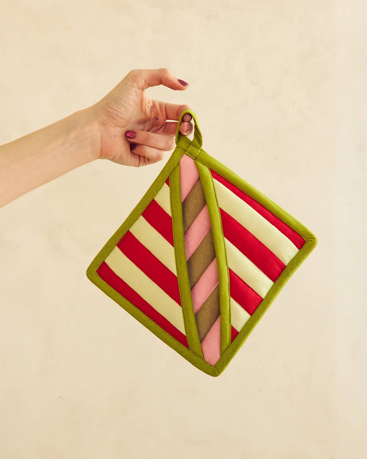Ladybug Stripe Pot Holder