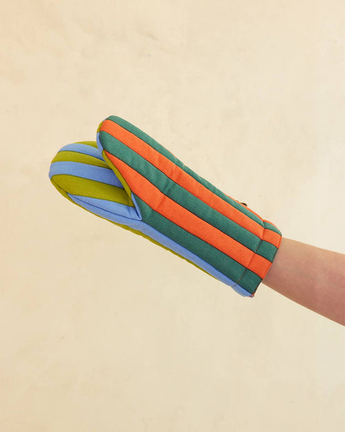 Grasshopper Stripe Oven Mitt