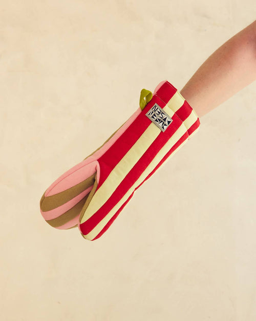 Ladybug Stripe Oven Mitt