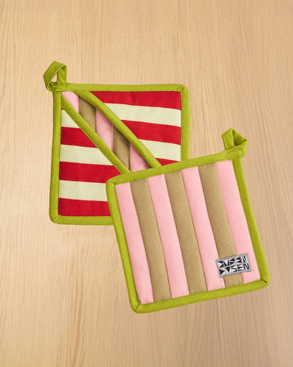 Ladybug Stripe Pot Holder